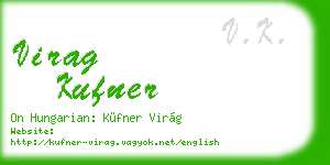 virag kufner business card